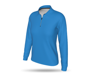 Womens Interchangeable LS Inline Zipped Polo Shirt