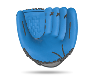 Baseball Glove - Checkered