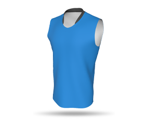 Mens Basketball Singlet Style 2 without Arm Binding - Half Collar V-Neck Placket