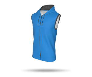 Mens Sleeveless Full Zip Gym Hoodie