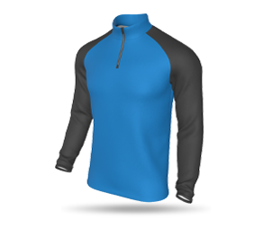 Mens LS Raglan Shortened Quarter Zip Midlayer