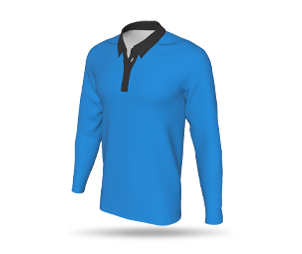 Mens LS Raglan Football Shirt - 3 Button Traditional Collar