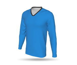 Mens LS Raglan Football Shirt - Crossed Cut Collar