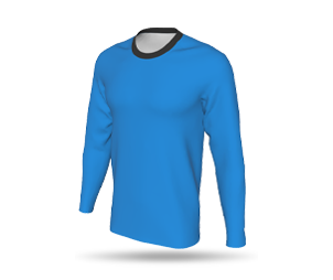 Mens LS Raglan Football Shirt - Round Collar