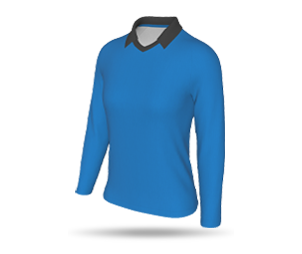 Womens Interchangeable LS Raglan Football Shirt - Classic Collar