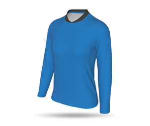 Womens Interchangeable LS Raglan Football Shirt - Crossover Collar