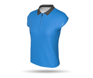Womens Capped Sleeve Golf Shirt - Zip Collar