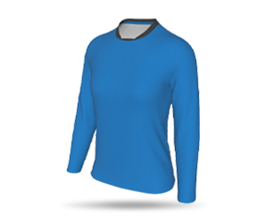 Womens Interchangeable LS Raglan Football Shirt - Insert Collar