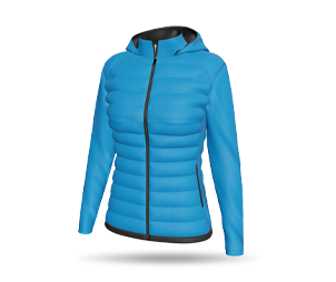 Womens LS Full Padded Panelled Jacket - Hooded
