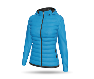 Womens LS Padded Panelled Jacket - Hooded