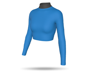 Womens Raglan LS Crop Top