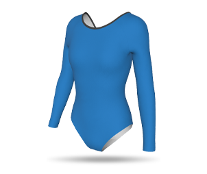 Womens Raglan Long Sleeve Leotard - Round Binding