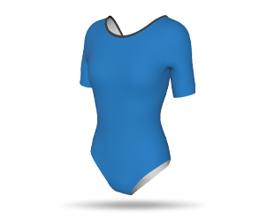 Womens Raglan Short Sleeve Leotard - Round Binding