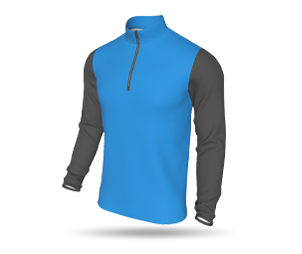Mens LS Inline Quarter Zip Mid Layer Fleece