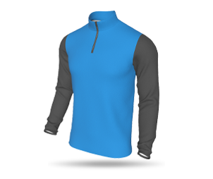 Mens LS Inline Shortened Quarter Zip Midlayer Fleece