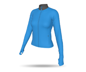 Womens Raglan Full Zip Running Jacket