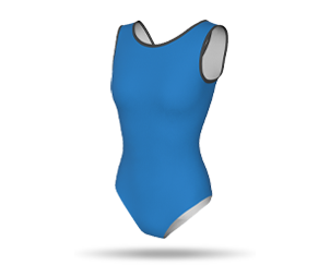 Womens Inline Sleeveless Thin Strap Leotard - Round Binding