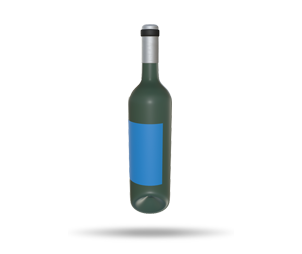 Wine Bottle - Rectangle Label