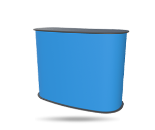 Wide Curved Exhibition Counter