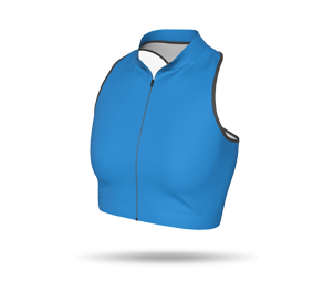 Womens Racerback Full Zip Lifting Crop Top